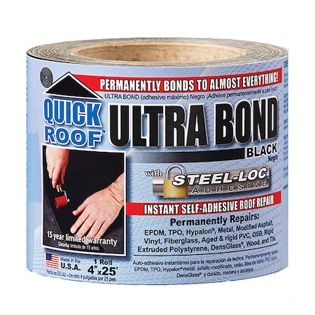 Cofair Quick Roof Ultra Bond, Black, 4"X25' UBB425
