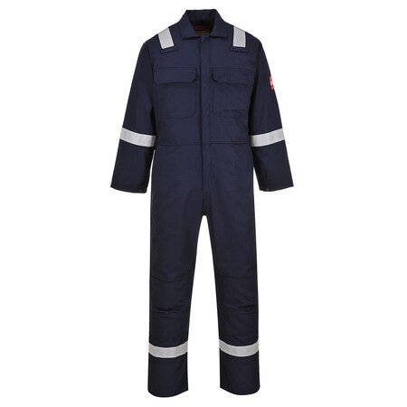 Portwest Bizweld Iona Coverall, Med, 11.2 cal/cm2 ATPV, Medium, 100% Cotton, Concealed Snap UBIZ5