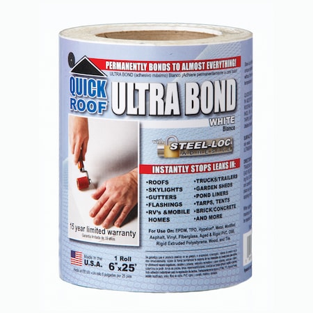 Cofair Quick Roof Ultra Bond, White, 6"X25' UBW625