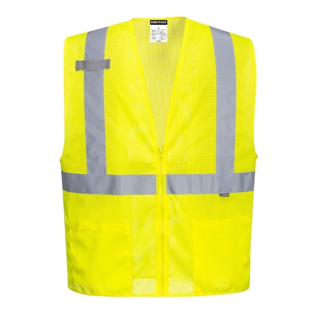 Portwest Hi-Vis Economy  Vest Small Class 2 , Zipper 2 Pockets, 1 Mic Tab UC493