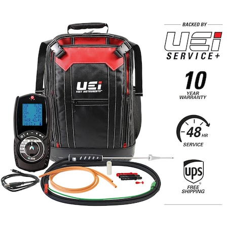 Uei Test Instruments Combustion Analyzer, 32to113F, 25% v/vO2 KANE958 ...