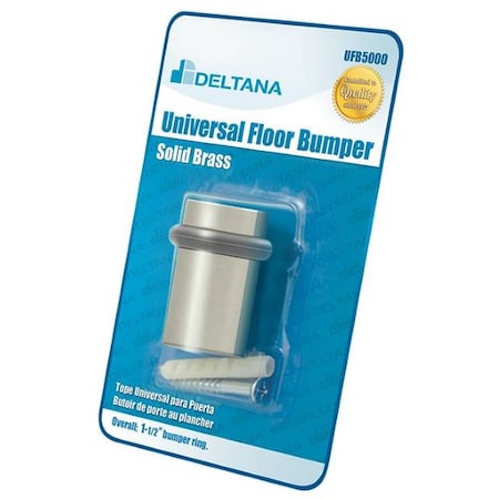 Deltana Universal Floor Bumper Blister Pack, 2" Satin Nickel UFB5000BPU15