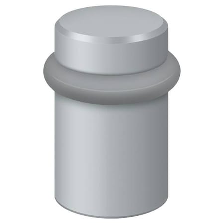 Deltana Round Universal Floor Bumper 2" Satin Chrome UFB5000U26D