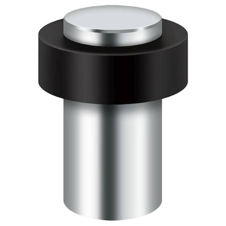 Deltana Round Universal Floor Bumper Bright Chrome 3" UFB7500U26