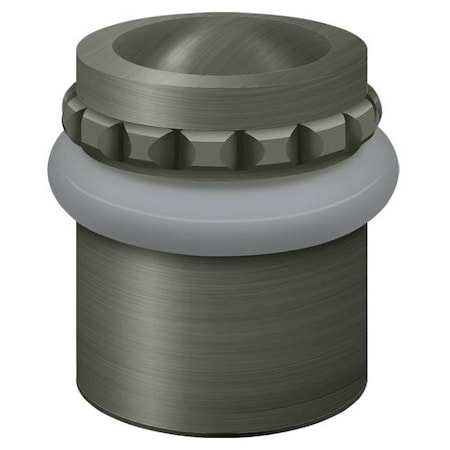 Deltana Round Universal Floor Bumper Pattern Cap 1-1/2" Antique Nickel UFBP4505U15A