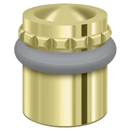 Deltana Round Universal Floor Bumper Pattern Cap 1-1/2" Bright Brass UFBP4505U3