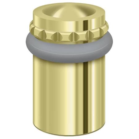 Deltana Round Universal Floor Bumper Pattern Cap 2" Bright Brass UFBP5000U3