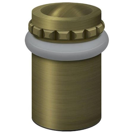 Deltana Round Universal Floor Bumper Pattern Cap 2" Antique Brass UFBP5000U5