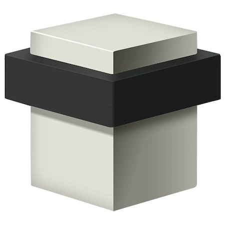 Deltana Square Universal Floor Bumper 1-3/8" Bright Nickel UFBS138U14