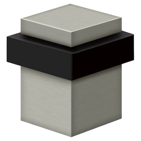 Deltana Square Universal Floor Bumper Satin Nickel 2.5" UFBS25U15