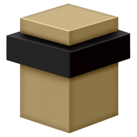 Deltana Square Universal Floor Bumper Satin Brass 2.5" UFBS25U4