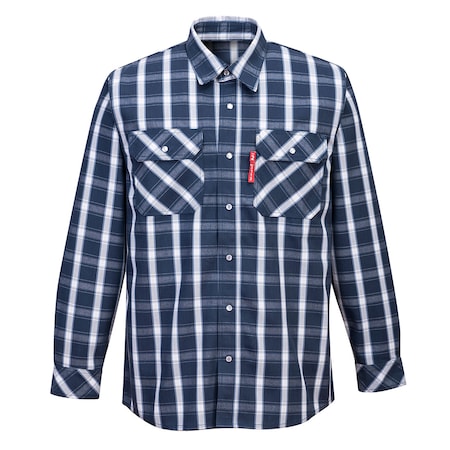 Portwest Men FR Plaid Shirt, Button, Bizflame 88/12 4XL UFR97