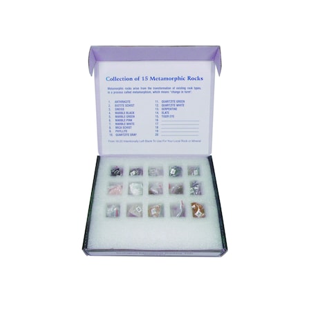 United Scientific Metamorphic Rock Set, 15 Specimens UNMETRC01