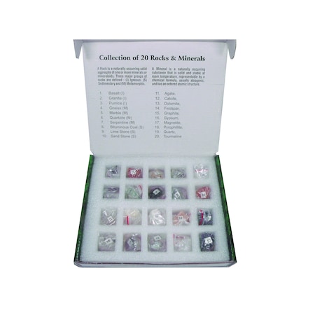 United Scientific Rock And Mineral Collection, 20 Specimen UNROCMIN20