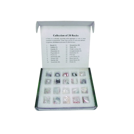 United Scientific Rock Collection, 20 Specimens UNROCSET20