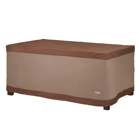 Duck Covers Ultimate Brown Patio Rectangular Table Cover, 72"W x 44"D x 32"H URT744632
