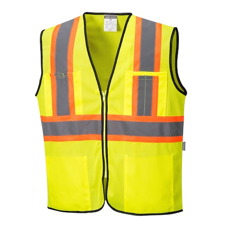 Portwest Frisco Hi-Vis Executive Safety Vest 3XL Class 2 , zipper 4 Pockets US381