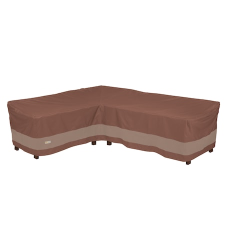 Duck Covers Ultimate Brown Patio Sectional Cover, 83"L (left) x 104"L (right) USC085106