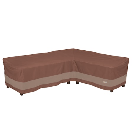 DUCK COVERS Ultimate Brown Patio Sectional Cover, 104"L (left) x 83"L (right) USC10685