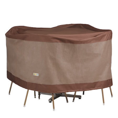 Duck Covers Ultimate Brown Patio Table Set Cover, 56" Dia x 29"H UTR5629