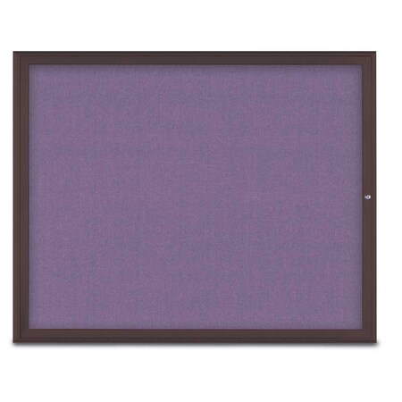 United Visual Products Single Door Radius Corkboard, 60"X48", B UV800448-BRONZE-AMETHY
