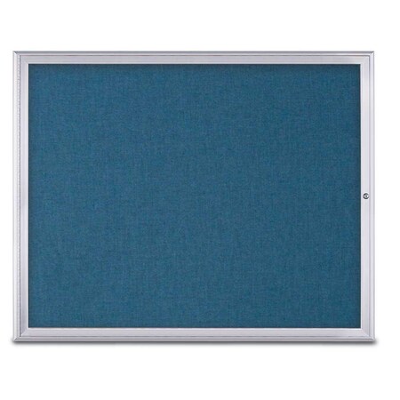 United Visual Products Single Door Radius Corkboard, 60"X48", S UV800448-SATIN-ULTMAR