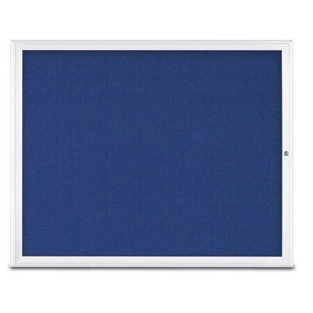 United Visual Products Single Door Radius Corkboard, 60"X48", W UV800448-WHITE-COBACC