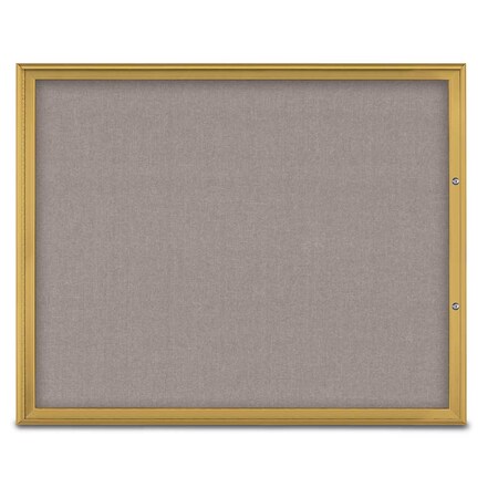 United Visual Products Single Door Radius Plus Corkboard, 60"X UV8004PLUS48-GOLD-PEARL