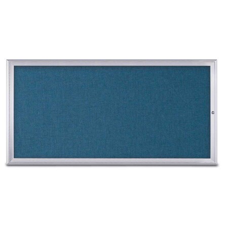 United Visual Products Single Door Radius Corkboard, 72"X36", S UV80051-SATIN-ULTMAR