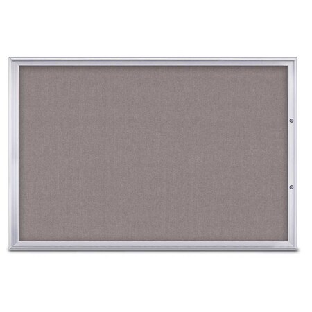 United Visual Products Single Door Radius Plus Corkboard, 72"X UV8005PLUS15-SATIN-SURF