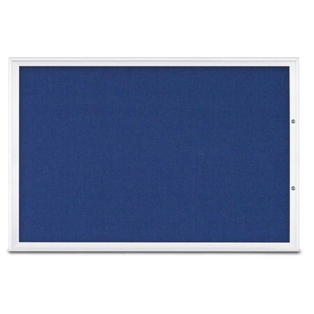 United Visual Products Single Door Radius Plus Corkboard, 72"X UV8005PLUS15-WHITE-COBACC