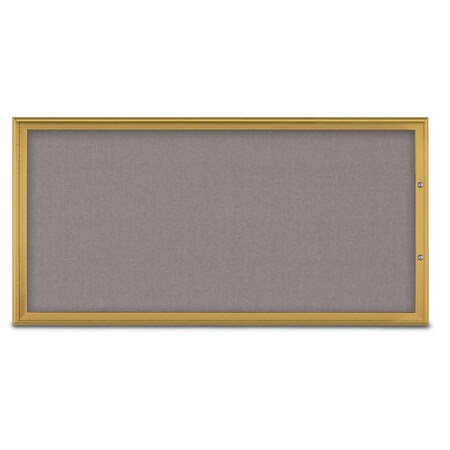 United Visual Products Single Door Radius Plus Corkboard, 72"X, UV8005PLUS1-GOLD-SURF UV8005PLUS1-GOLD-SURF