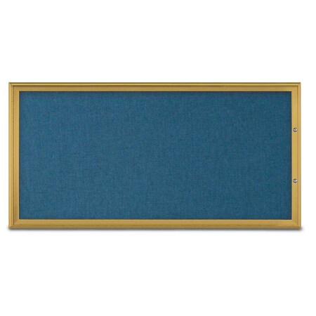 United Visual Products Single Door Radius Plus Corkboard, 72"X UV8005PLUS1-GOLD-ULTMAR