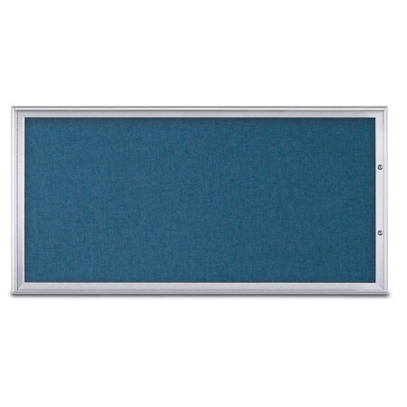 United Visual Products Single Door Radius Plus Corkboard, 72"X UV8005PLUS1-SATIN-ULTMAR