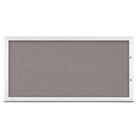 United Visual Products Single Door Radius Plus Corkboard, 72"X, UV8005PLUS1-WHITE-SURF UV8005PLUS1-WHITE-SURF