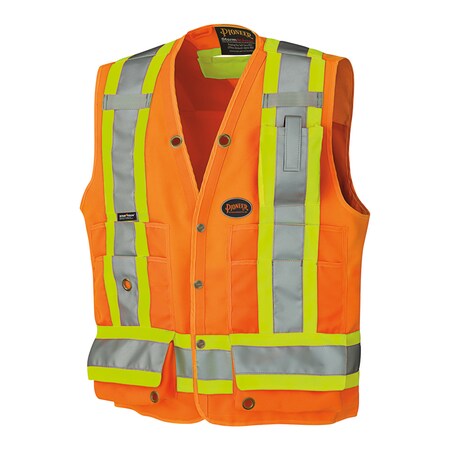 Pioneer Woven 150D Surveyor Vest, Orange, Small V1010151U-S