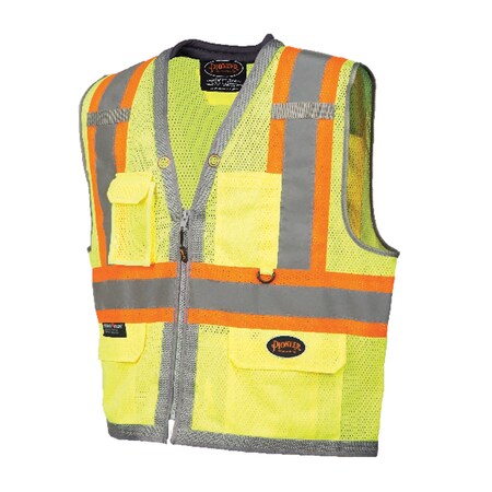 Pioneer Tape Mesh Surveyor Vest, Green, Large V1010460U-L