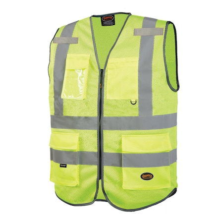 Pioneer Multi Pocket Mesh Vest, Green, 4XL V1024860U-4XL
