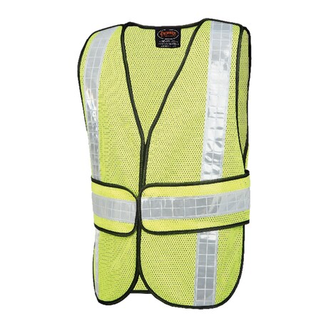 Pioneer Flagman Mesh Economy PVC Tape Vest, Grn V1030460U-O/S