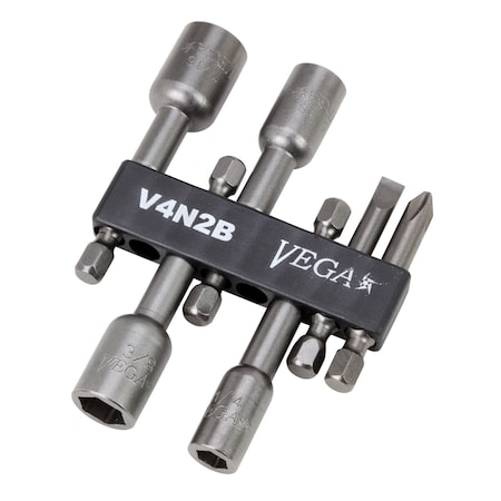 Vega Screwdriver Bit Set, 6Pc Nutsetter And P V4N2B