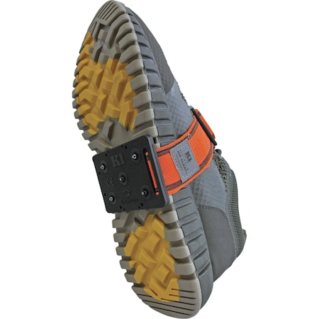 K1 Series Anti-Slip Heel Traction Aid, Mid-Sole Coverage, Strap-On, Thermoplastic Elastomer, Stud V9770650-O/S