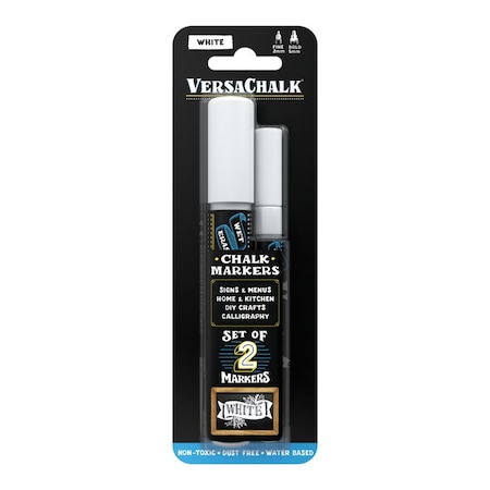 Versachalk Chalk Marker, White, Capped VC101-C2-A