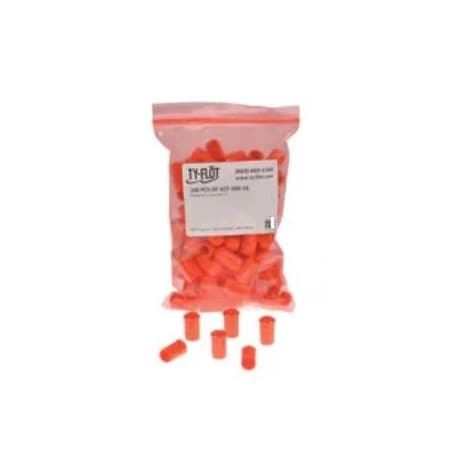 Ty-Flot Tube Cap, Orange 1/8", PK100 VCF12516OR
