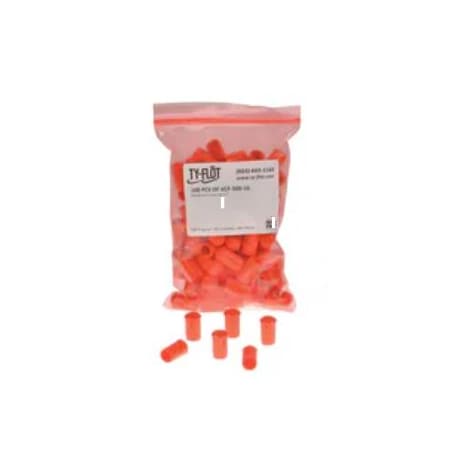 Ty-Flot Orange Tube Cap, 1/2 ft., PK100 VCF50016OR
