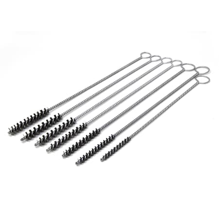 Brush Research VGCK- 7 Piece Carbon Steel Twisted Wire Tube Brush Kit For Valve Guides With Ring Handles VGCK