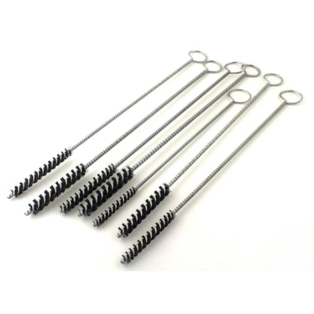 Brush Research VGNK- 7 Piece Nylon Twisted Wire Tube Brush Kit For Valve Guides With Ring Handles VGNK
