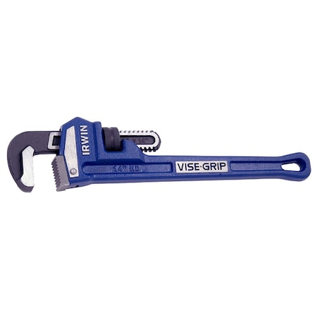 Irwin 14" L 2" Cap. Cast Iron Pipe Wrench, Cast Iron, 14", 2" Jaw Cap 274102