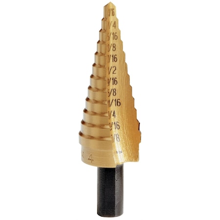 Irwin Titanium Frctnl Self Starting Unibit Step Drill, 3/16", 7/8" VGPUN4T