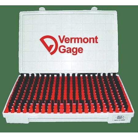 Vermont Gage Pin Gauge Set, Tool Steel, 125 pcs. 902100500