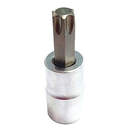 Vim Tools T40 Torx Bit, Satin Chrome 3/8 Square Drive Bit Holder VIMPFS6T40